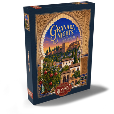 Darstellung des Puzzle Motivs Granada Alhambra Evening Splendor 1000 Puzzle Schachtel Ansicht2