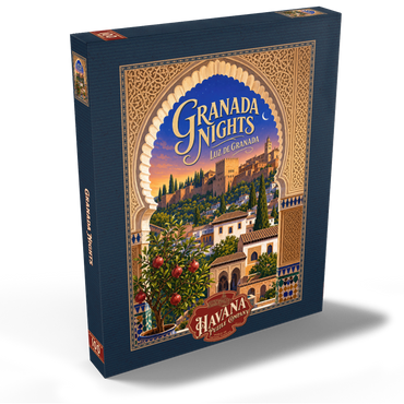 Darstellung des Puzzle Motivs Granada Alhambra Evening Splendor 100 Puzzle Schachtel Ansicht2