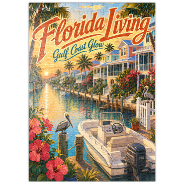 Darstellung des Puzzle Motivs puzzleplate Florida Gulf Coast Sunset Serenity 200 Puzzle