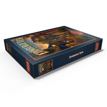 Darstellung des Puzzle Motivs Edinburgh Castle Old Town Glow 1000 Puzzle Schachtel Ansicht1