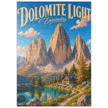 Darstellung des Puzzle Motivs puzzleplate Dolomites Alpine Lake Serenity 200 Puzzle