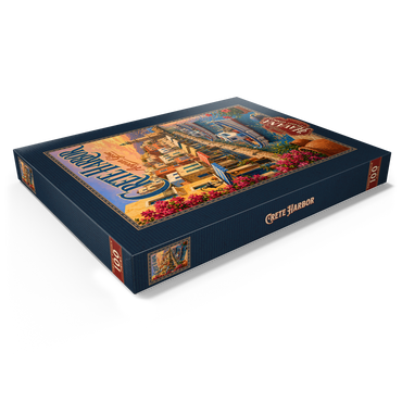 Darstellung des Puzzle Motivs Crete Harbor Aegean Sunset Glow 100 Puzzle Schachtel Ansicht1