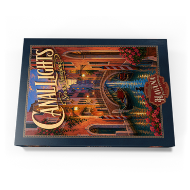 Darstellung des Puzzle Motivs Venice Canal Evening Romance 1000 Puzzle Schachtel Ansicht3