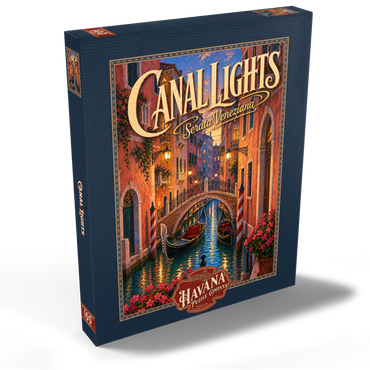 Darstellung des Puzzle Motivs Venice Canal Evening Romance 100 Puzzle Schachtel Ansicht2