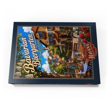 Darstellung des Puzzle Motivs Bavarian Biergarten Summer Evening Charm 1000 Puzzle Schachtel Ansicht3