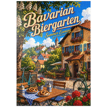 Darstellung des Puzzle Motivs puzzleplate Bavarian Biergarten Summer Evening Charm 1000 Puzzle