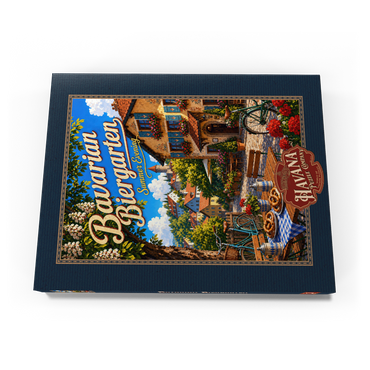 Darstellung des Puzzle Motivs Bavarian Biergarten Summer Evening Charm 100 Puzzle Schachtel Ansicht3