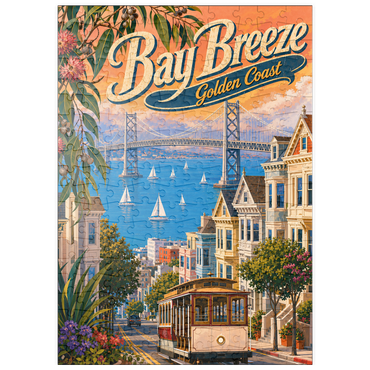Darstellung des Puzzle Motivs puzzleplate San Francisco Bay Bridge Coastal Charm 200 Puzzle