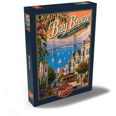 Darstellung des Puzzle Motivs San Francisco Bay Bridge Coastal Charm 500 Puzzle Schachtel Ansicht2