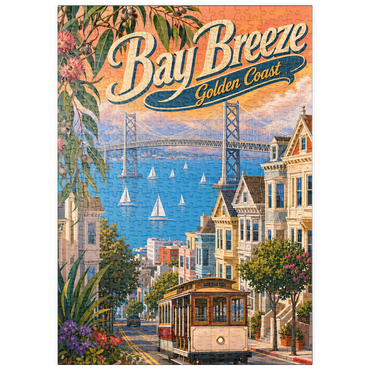 Darstellung des Puzzle Motivs puzzleplate San Francisco Bay Bridge Coastal Charm 500 Puzzle