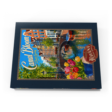 Darstellung des Puzzle Motivs Amsterdam Canal Spring Bloom 100 Puzzle Schachtel Ansicht3