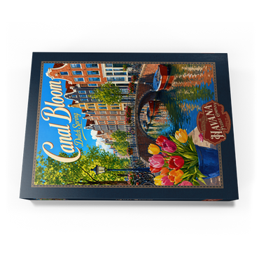 Darstellung des Puzzle Motivs Amsterdam Canal Spring Bloom 500 Puzzle Schachtel Ansicht3