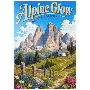 Darstellung des Puzzle Motivs puzzleplate Alpine Mountain Summer Serenity 1000 Puzzle