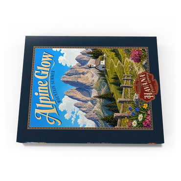 Darstellung des Puzzle Motivs Alpine Mountain Summer Serenity 100 Puzzle Schachtel Ansicht3