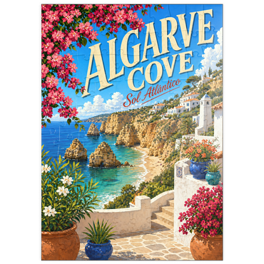 Darstellung des Puzzle Motivs puzzleplate Algarve Cove Coastal Paradise 100 Puzzle