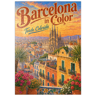Darstellung des Puzzle Motivs puzzleplate Sagrada Familia Sunset Splendor 200 Puzzle