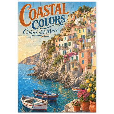 Darstellung des Puzzle Motivs puzzleplate Amalfi Coast Colorful Coastal Charm 100 Puzzle