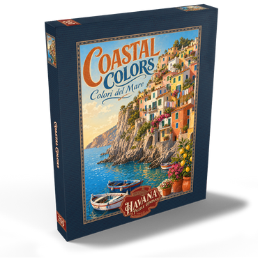 Darstellung des Puzzle Motivs Amalfi Coast Colorful Coastal Charm 200 Puzzle Schachtel Ansicht2