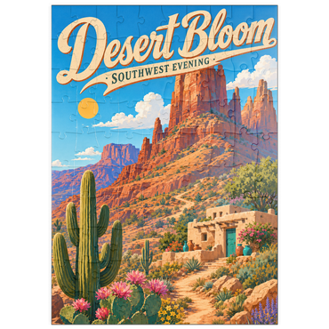 Darstellung des Puzzle Motivs puzzleplate Desert Bloom Serene Southwest Beauty 100 Puzzle