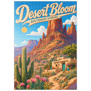 Darstellung des Puzzle Motivs puzzleplate Desert Bloom Serene Southwest Beauty 500 Puzzle
