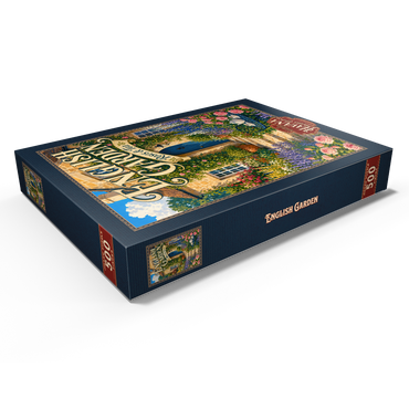 Darstellung des Puzzle Motivs English Garden Roses Tea Charm 500 Puzzle Schachtel Ansicht1