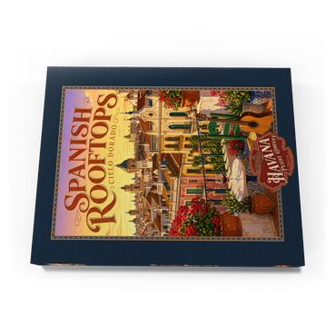 Darstellung des Puzzle Motivs Spanish Rooftops Golden Sunset Charm 100 Puzzle Schachtel Ansicht3