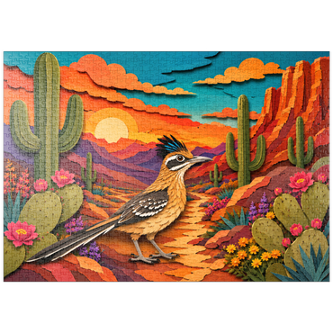 Darstellung des Puzzle Motivs puzzleplate Roadrunner in Cactus Canyon 1000 Puzzle