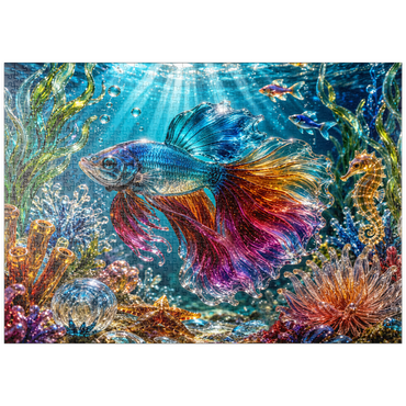 Darstellung des Puzzle Motivs puzzleplate Luminous Glass Ocean Treasures 1000 Puzzle