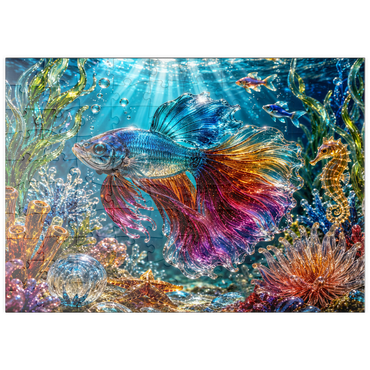 Darstellung des Puzzle Motivs puzzleplate Luminous Glass Ocean Treasures 100 Puzzle