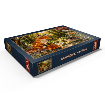 Darstellung des Puzzle Motivs Luminous Glass Forest Friends 1000 Puzzle Schachtel Ansicht1