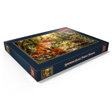 Darstellung des Puzzle Motivs Luminous Glass Forest Friends 100 Puzzle Schachtel Ansicht1