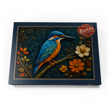 Darstellung des Puzzle Motivs Autumn Leaf Kingfisher Garden 1000 Puzzle Schachtel Ansicht3