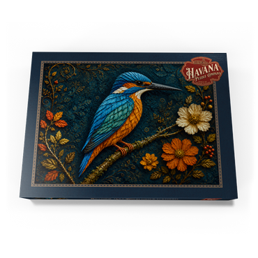 Darstellung des Puzzle Motivs Autumn Leaf Kingfisher Garden 500 Puzzle Schachtel Ansicht3