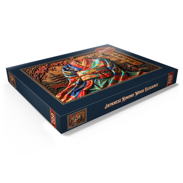 Darstellung des Puzzle Motivs Japanese Kimono Wood Elegance 200 Puzzle Schachtel Ansicht1