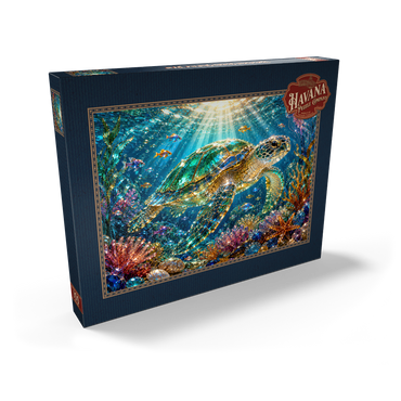 Darstellung des Puzzle Motivs Luminous Glass Turtle Reef 100 Puzzle Schachtel Ansicht2