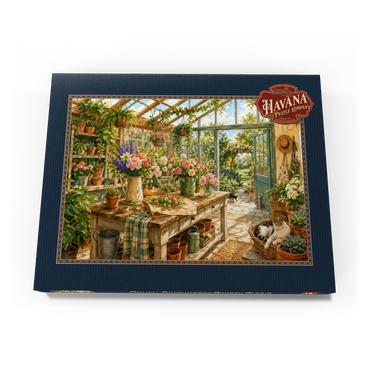 Darstellung des Puzzle Motivs Sunlit Greenhouse Garden Studio 200 Puzzle Schachtel Ansicht3