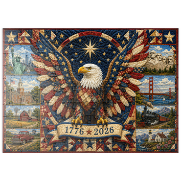 Darstellung des Puzzle Motivs puzzleplate American Eagle Heritage Quilt 100 Puzzle