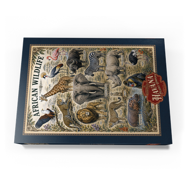 Darstellung des Puzzle Motivs African Wildlife Vintage Art Poster 1000 Puzzle Schachtel Ansicht3