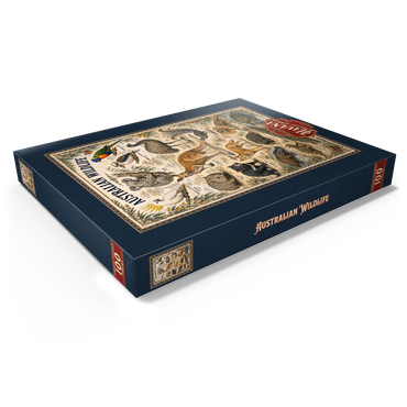 Darstellung des Puzzle Motivs Australian Wildlife Vintage Art Poster 100 Puzzle Schachtel Ansicht1
