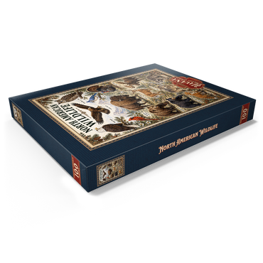 Darstellung des Puzzle Motivs North American Wildlife Vintage Poster 100 Puzzle Schachtel Ansicht1