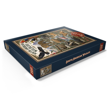 Darstellung des Puzzle Motivs South American Wildlife Vintage Poster 200 Puzzle Schachtel Ansicht1