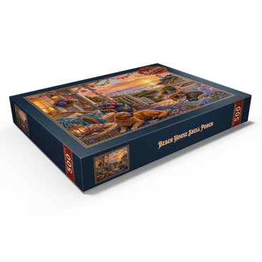 Darstellung des Puzzle Motivs Beach House Shell Porch 500 Puzzle Schachtel Ansicht1