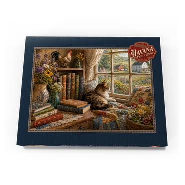 Darstellung des Puzzle Motivs Wildflower Farmhouse Book Corner 200 Puzzle Schachtel Ansicht3
