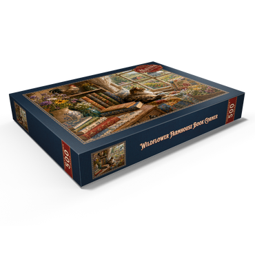 Darstellung des Puzzle Motivs Wildflower Farmhouse Book Corner 500 Puzzle Schachtel Ansicht1
