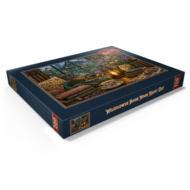 Darstellung des Puzzle Motivs Wildflower Book Nook Rainy Day 200 Puzzle Schachtel Ansicht1