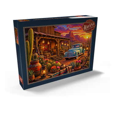 Darstellung des Puzzle Motivs Western Desert Trading Post Sunset 500 Puzzle Schachtel Ansicht2
