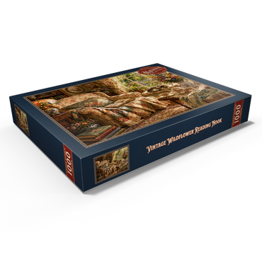 Darstellung des Puzzle Motivs Vintage Wildflower Reading Nook 1000 Puzzle Schachtel Ansicht1