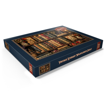 Darstellung des Puzzle Motivs Vintage Literary Wildflower Shelf 100 Puzzle Schachtel Ansicht1