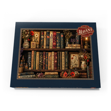Darstellung des Puzzle Motivs Vintage Literary Wildflower Shelf 200 Puzzle Schachtel Ansicht3