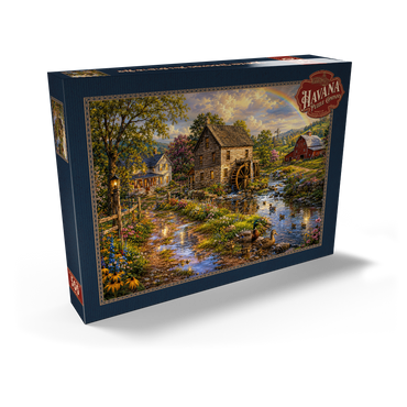 Darstellung des Puzzle Motivs Vintage Farmhouse Mill After the Rain 500 Puzzle Schachtel Ansicht2